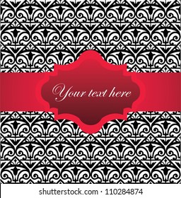 Decorative background - design for greeting card, invitation, menu. with floral and geometrical ornament . Vector illustration. Seamless pattern.