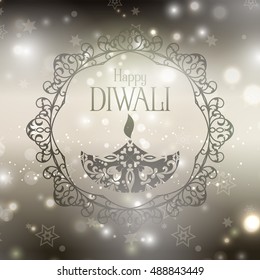 Decorative background for Diwali celebration