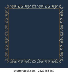 Decorative background with an elegant gold frame design 