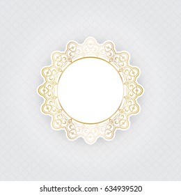 Decorative background with elegant gold frame