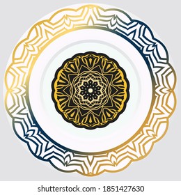 decorative background with an elegant mandala design. vector illustration