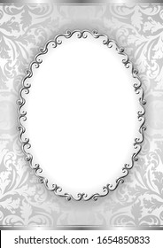 decorative background with floral pattern and vintage frame