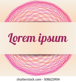 Decorative background with flourishes background with flourishes, banner with text
