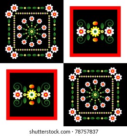 decorative background with flower and curl