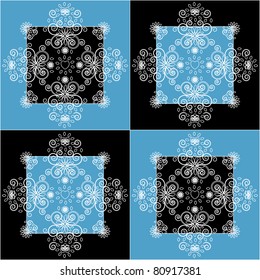 decorative background with flower and curl