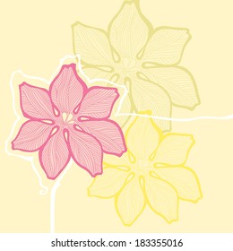 decorative background with flowers