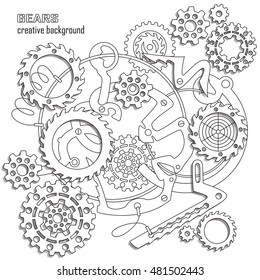 decorative background with gears