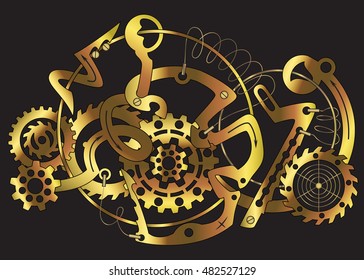 decorative background with gears
