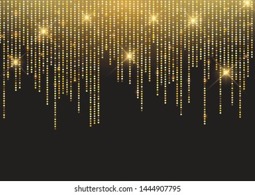 Decorative background with a glittery gold sparkle design