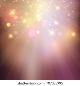 Decorative background with glowing stars