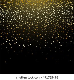 Decorative Background Of Gold Star Confetti