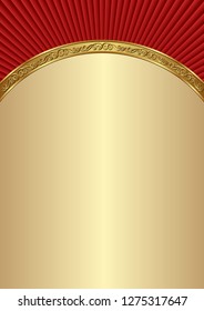 decorative background with golden border