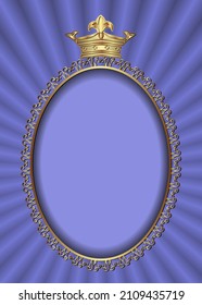 fondo decorativo con corona dorada y marco