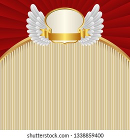 decorative background with golden frame