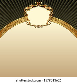 fondo decorativo con marco dorado