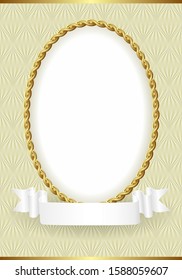 decorative background with golden frame and copy space