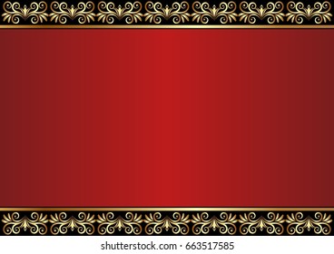 decorative background with golden ornament
