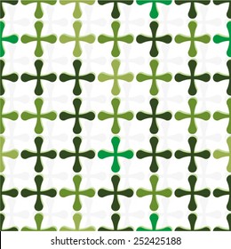decorative background grid of crosses, seamless vector pattern.