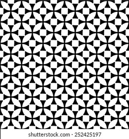 decorative background grid of crosses, seamless vector pattern.