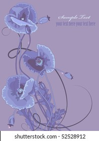 Decorative background with hand drown colorful floral patterns.