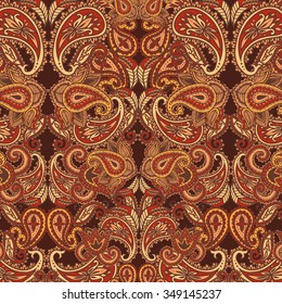 Decorative background Hand-Drawn Henna Mehndi Abstract Mandala Flowers and Paisley Doodle Vector Illustration Design Elements
