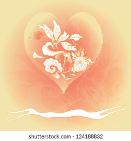 decorative background with heart