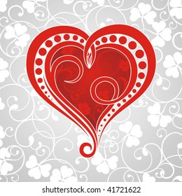 Decorative background with heart Valentine