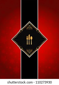 Decorative background ideal for use as a Christmas menu