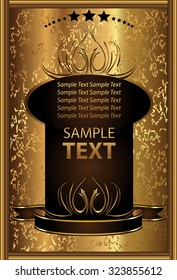 Decorative background label