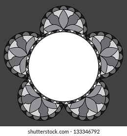 Decorative background - Lace flower with space for text or image. EPS10 vector.