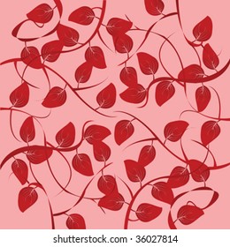 Decorative background with leaves