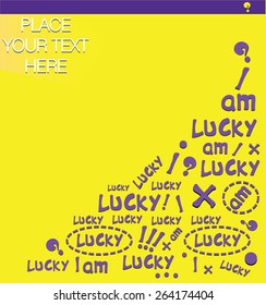 decorative background with lucky words