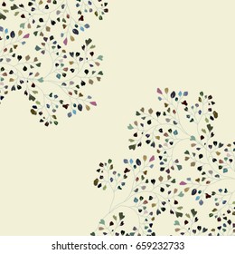 Decorative background made of floral elements.