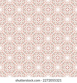 Fondo decorativo compuesto por pequeños cuadros. La rica decoración de patrones abstractos para la construcción de tela o papel. 