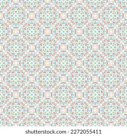 Fondo decorativo compuesto por pequeños cuadros. La rica decoración de patrones abstractos para la construcción de tela o papel. 