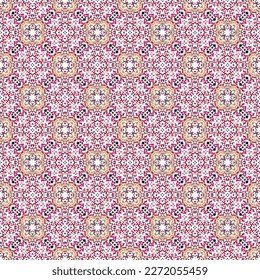Fondo decorativo compuesto por pequeños cuadros. La rica decoración de patrones abstractos para la construcción de tela o papel. 