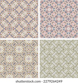 Decorative background made of small squares. The rich decoration of abstract patterns for construction of fabric or paper. 