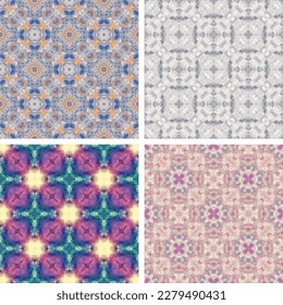 Fondo decorativo compuesto por pequeños cuadros. La rica decoración de patrones abstractos para la construcción de tela o papel. 