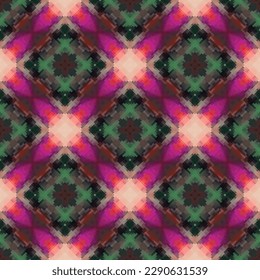 Decorative background made of small squares. The rich decoration of abstract patterns for construction of fabric or paper. 