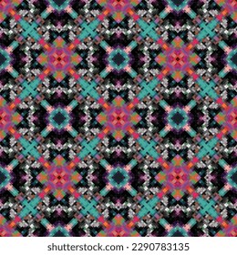 Decorative background made of small squares. The rich decoration of abstract patterns for construction of fabric or paper. 