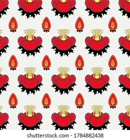 Decorative background with magical flowers. 