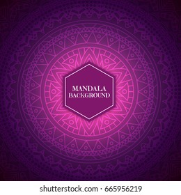 Decorative background with a mandala design