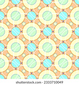 Decorative background, a maze of rings of various sizes