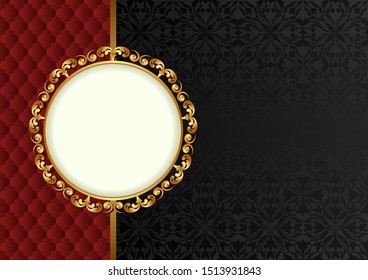 decorative background with old-fashioned patterns and elegant frame