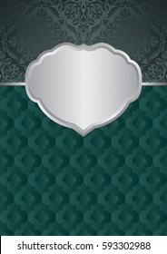 decorative background with old-fashioned patterns and elegant frame
