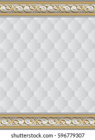 decorative background with old-fashioned patterns and golden ornaments