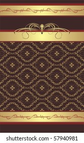 Decorative background with ornament for wrapping. Vector