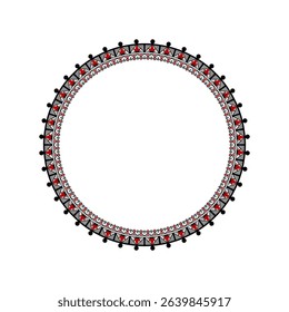 Decorative background with ornamental circular pattern. Card template design. Vector illustration.