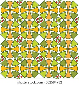 It is a decorative background, painted based on Celtic ornaments.