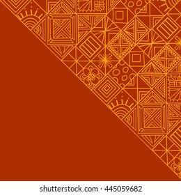 Decorative background painted by hand in the form of a quilt. Image can be used for book covers, calendars, web-design and for their own design ideas